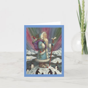 Carte BLEU BELSNICKLE, NORTHERN LIGHTS & PENGUINS Blank