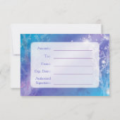 Carte Bleu Bijoux Arbres Business Certificat cadeau (Dos)