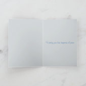 Carte Bleu Blanc Chic Cerf Anniversaire (Intérieur)