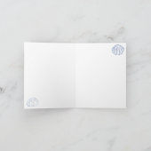 Carte Bleu blanc Main dessinée Sea Shells Plage Été (Intérieur)