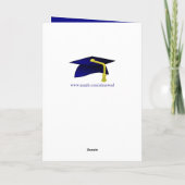 Carte Bleu bouchon de graduation no2 - Félicitations en (Dos)