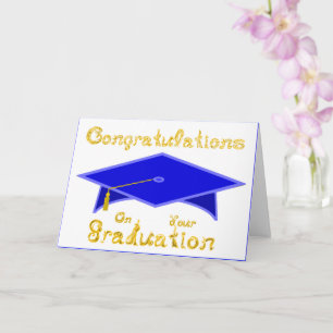 Carte Bleu Cap de Graduation Casquette ou