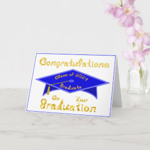 Carte Bleu Cap Graduate Classe 2024 Casquette