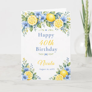 Carte Bleu Citron 40e Anniversaire