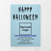 Carte Bleu clair Halloween d'affaires triples (Page de couverture)