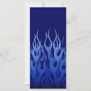 Carte Bleu cool sur Blue Racing Flames décorative