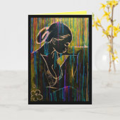 Carte bleu créole d'or (Fleur jaune)