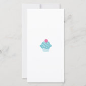 Carte Bleu Cupcake Anniversaire (Dos)
