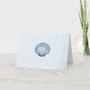Carte Bleu de coquillage bleu marine