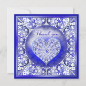 Carte Bleu de dentelle en céramique de Grèce (Devant)