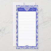 Carte Bleu de dentelle en céramique de Grèce (Devant)