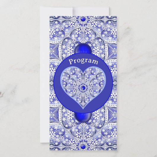 Carte Bleu de dentelle en céramique de Grèce (Dos)