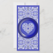 Carte Bleu de dentelle en céramique de Grèce (Dos)