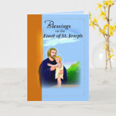 Carte Bleu de festin de St Joseph de 3820 bénédictions (Fleur jaune)