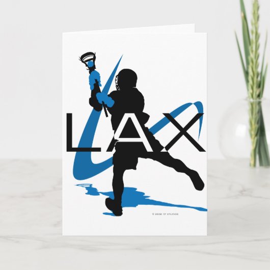 Carte Bleu de LAX de garçons de lacrosse (Devant)