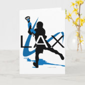 Carte Bleu de LAX de garçons de lacrosse (Fleur jaune)