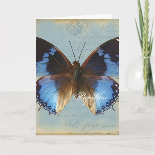Carte Bleu de Papillon (Devant)