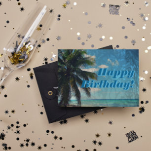 Carte Bleu des Caraïbes Joyeux anniversaire