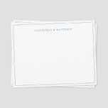 Carte Bleu Double Bordure Couple Note<br><div class="desc">Carte Bleu Double Bordure Couple Note - une note rapide remerciant des amis,  un invitation à un dîner,  une visite de week-end ou une escapade,  etc.</div>