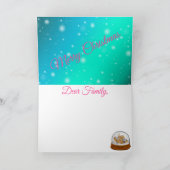 Carte Bleu doux hiver (Intérieur)