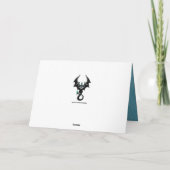 Carte Bleu Dragon Vs Dinosaur Anniversaire (Dos)