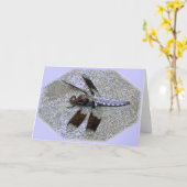 Carte Bleu Dragonfly (Fleur jaune)