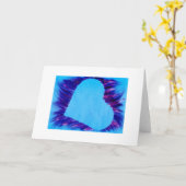 Carte Bleu du coeur2 (Fleur jaune)