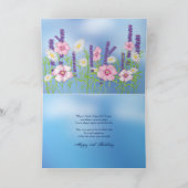 Carte Bleu du jardin de fleurs délicieuses et douces (Intérieur)