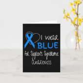 Carte Bleu d'usure pour le ruban de sensibilisation au s (Fleur jaune)
