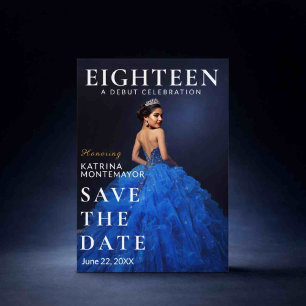 Carte Bleu Élégant 18 Date de sauvegarde
