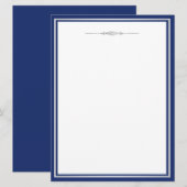 Carte Bleu et Argent Élégants (Devant / Derrière)