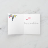 Carte Bleu et jaune Bluetit Oiseaux modifiables (Intérieur)