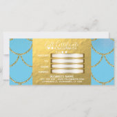 Carte Bleu et or Shimmer Mermaid Certificat cadeau (Dos)