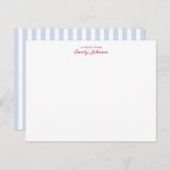 Carte Bleu et Rouge rayé (Devant / Derrière)