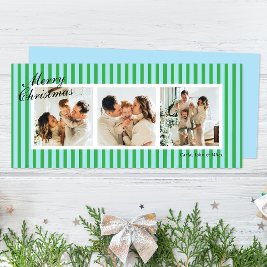 Carte Bleu et Vert Chic Bleu 3 Photo