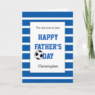 Carte Bleu Fête des pères de soccer