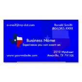 Carte bleu-foncé de drapeau du Texas (devant)