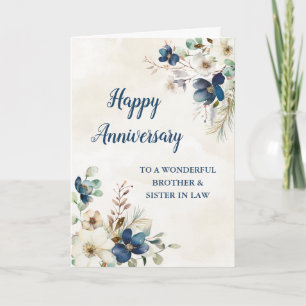 Carte Bleu Frère et Soeur en Droit Anniversaire Mariage