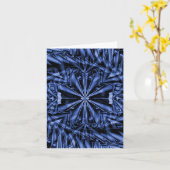 Carte Bleu géométrique... (Fleur jaune)