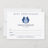 Carte Bleu Ginger jarres Potterie Logo Certificat cadeau (Devant)