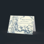 Carte Bleu Grandgirl et son mari Anniversaire<br><div class="desc">Bonne carte d'anniversaire mariage pour la petite-fille et son mari avec de jolies fleurs de cerisiers bleus,  et vers sincère.</div>