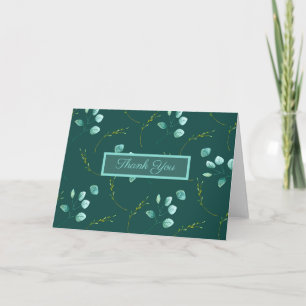 Carte Bleu Jardin Aquarelle Pierre Mariage Merci