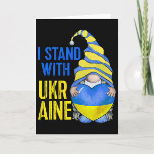 Carte Bleu Jaune Ukraine Jardin Gnome Drapeau Ukrainien