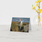 Carte Bleu le gris (Fleur jaune)