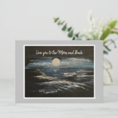 Carte Bleu Lune Plat Anniversaire (Debout devant)