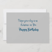 Carte Bleu Lune Plat Anniversaire (Dos)