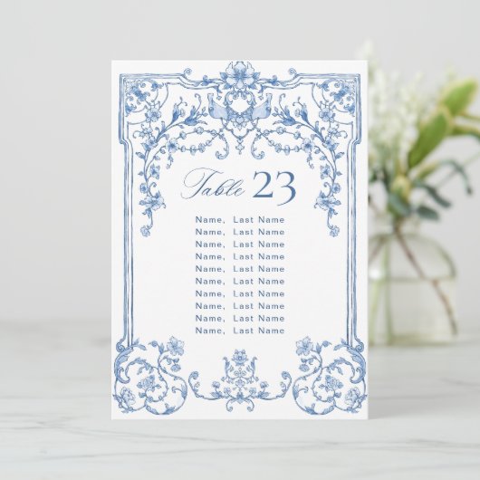 Carte Bleu Mariage Victorien Siège (Debout devant)