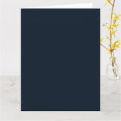 Carte Bleu Marine Uni (Fleur jaune)