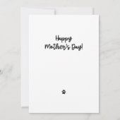 Carte Bleu mignon amusant Bonne fête des mères de chat (Dos)