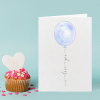 Bleu minimaliste Aquarelle Bleue Bleu Ballons Sain